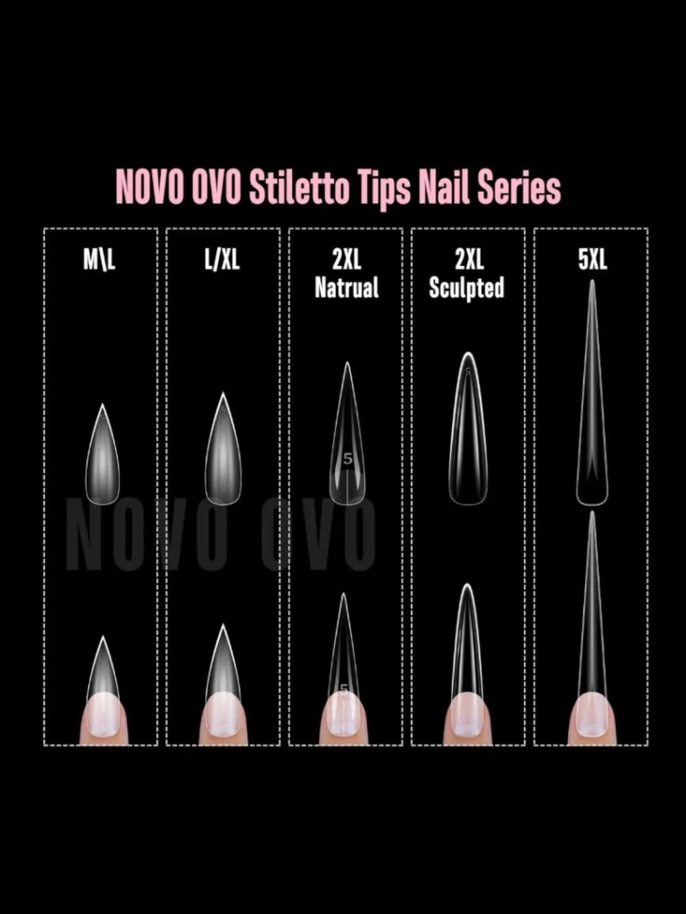 Sharp Stiletto Pointed Medium Long Press On Nails